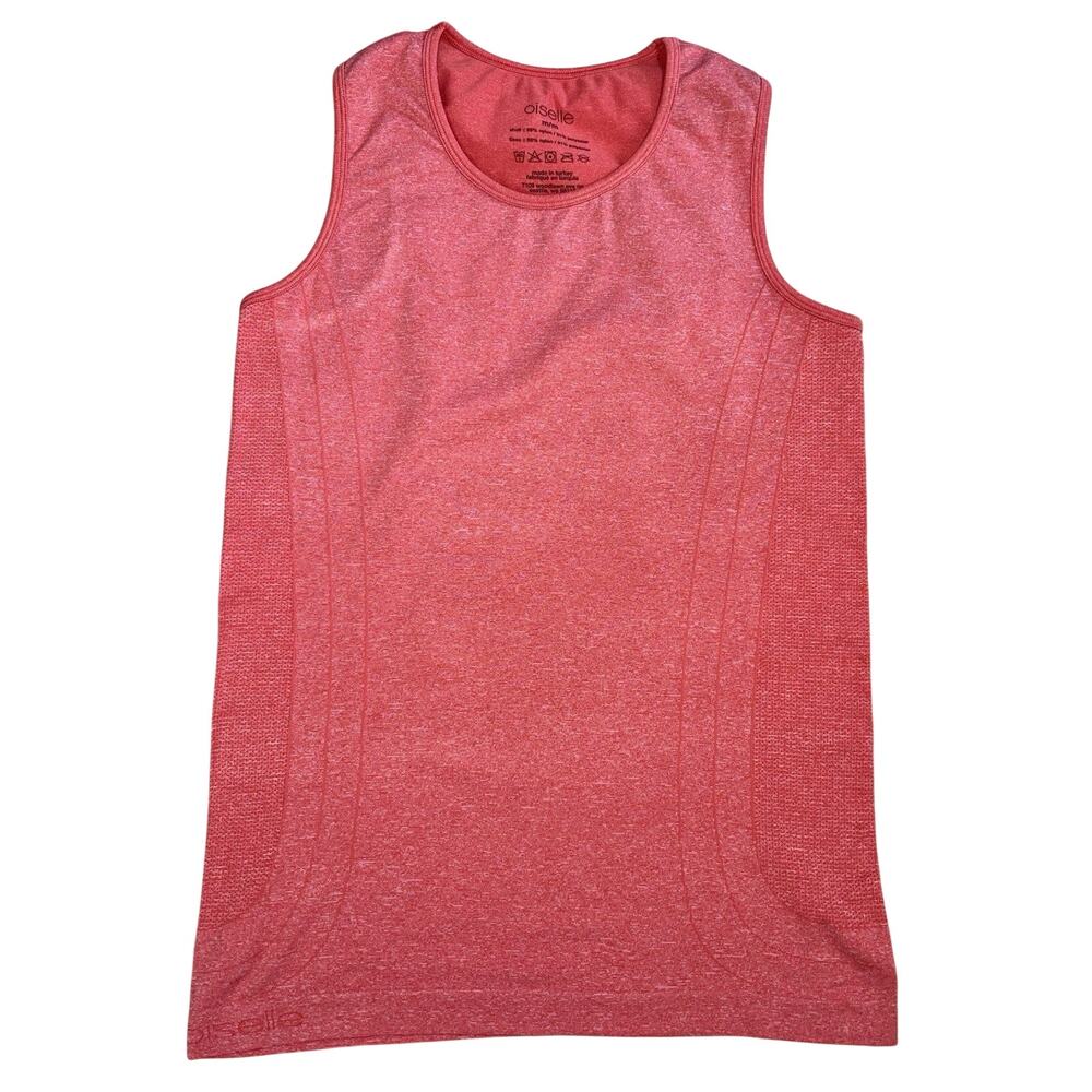 Oiselle Women's Tank Top Sz Med Orange Sleeveless Athletic Running Workout Yoga